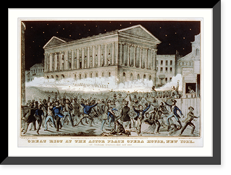 Great riot at the Astor Place Opera House, New York: on thursday evening May 10th 1849 - 2, Antique Print