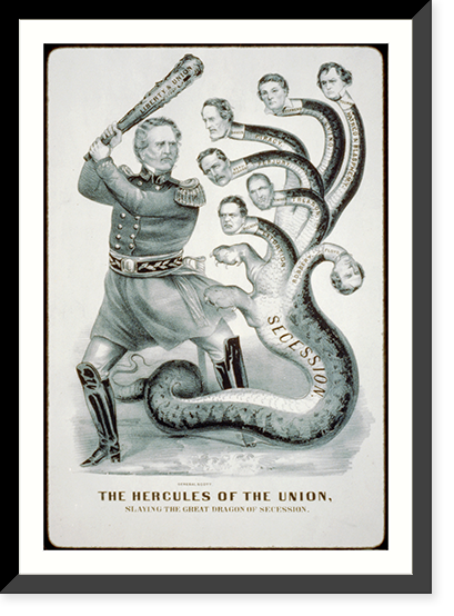 Historic Framed Print, The Hercules of the Union, slaying the great dragon of secession - 2,  17-7/8" x 21-7/8"