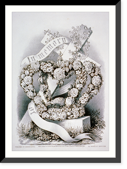 Historic Framed Print, In memory of - 4,  17-7/8" x 21-7/8"