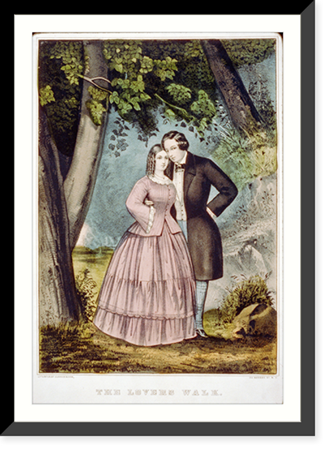 Historic Framed Print, The lovers walk,  17-7/8" x 21-7/8"