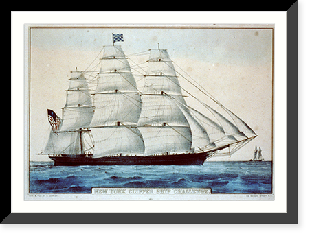 New York clipper ship Challenge"" - 2, Antique Print
