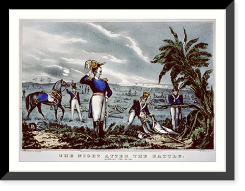 Historic Framed Print, The night after the battle: burying the dead,  17-7/8" x 21-7/8"