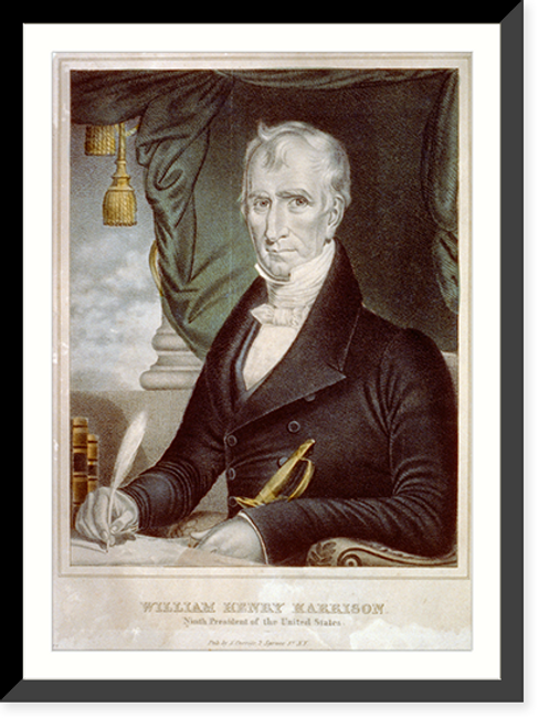 Historic Framed Print, William Henry Harrison: ninth President of the United States,  17-7/8" x 21-7/8"