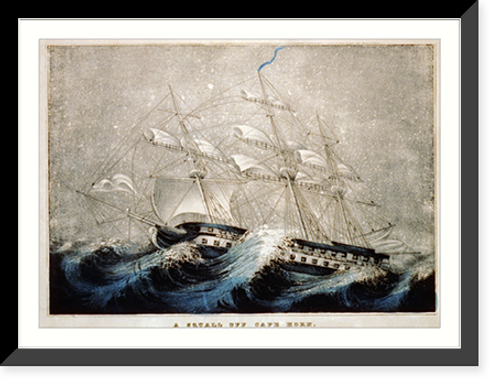 Historic Framed Print, A squall off Cape Horn - 2,  17-7/8" x 21-7/8"