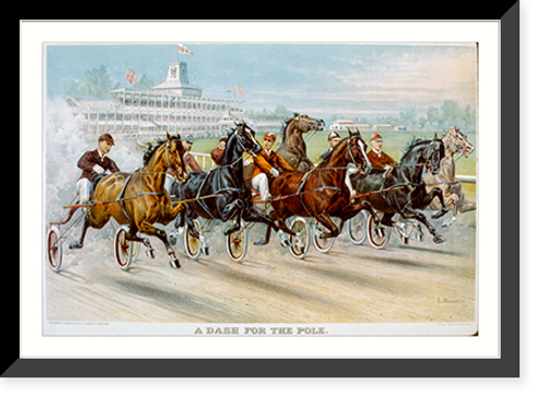 Historic Framed Print, A dash for the pole,  17-7/8" x 21-7/8"
