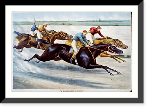 Historic Framed Print, A desperate finish"",  17-7/8" x 21-7/8"