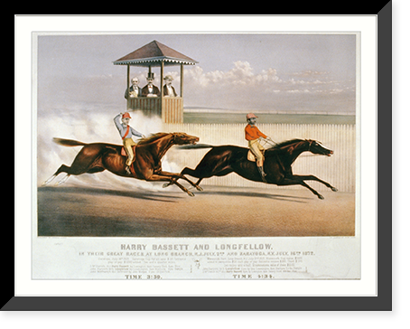Antique Photo Print - Saratoga - Harry Bassett and Longfellow, 1872 (1)
