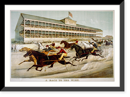 Historic Framed Print, A race to the wire,  17-7/8" x 21-7/8"