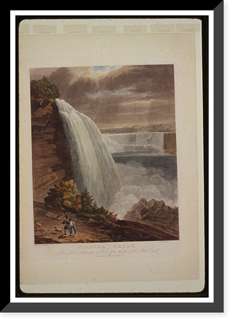 Historic Framed Print, Niagara Falls. Part of the American Fall from the foot of the stair case - 2,  17-7/8" x 21-7/8"