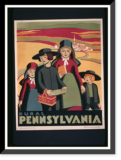 Historic Framed Print, Rural Pennsylvania.Katherine Milhous. - 2,  17-7/8" x 21-7/8"