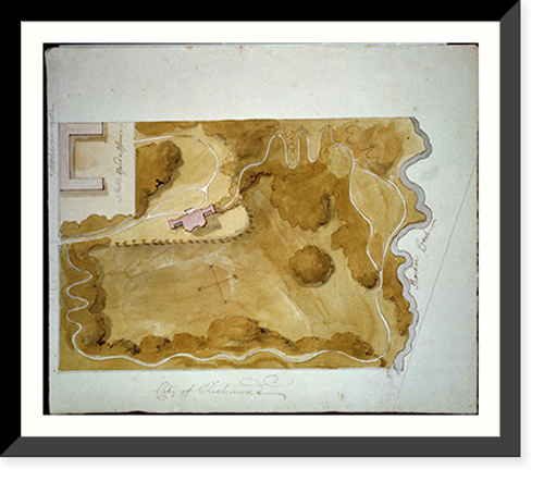 Historic Framed Print, [House, Richmond, Virginia. Site plan and landscaping] - 2,  17-7/8" x 21-7/8"