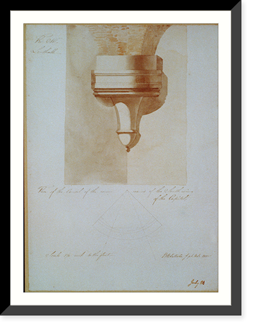 Historic Framed Print, [United States Capitol, Washington, D.C. South wing - console] - 2,  17-7/8" x 21-7/8"