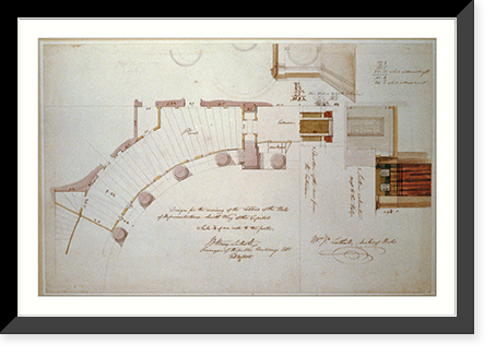 United States Capitol, Washington, D.C. Wall covering design, Hall of Representatives - 2, Antique Wall Art