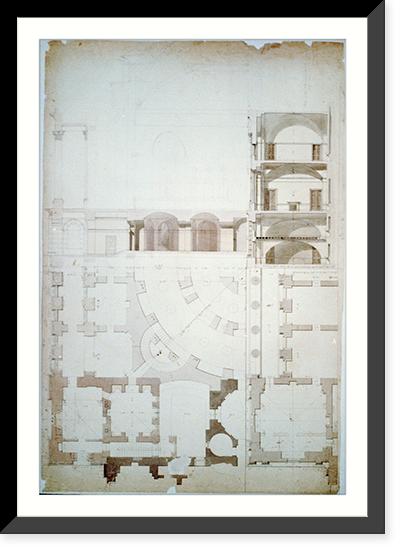 United States Capitol, Washington, D.C. Plans & sections, NW corner of south wing - 2 Classic, Antique Poster
