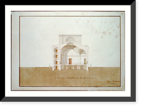 Bank building (2nd Bank of the United States"), Philadelphia, Pennsylvania. Section from west to east" - 4, Vintage Wall Art