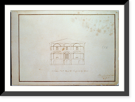 Bank building (2nd Bank of the United States"), Philadelphia, Pennsylvania. Section - east and west" - 3, Historic Reproduction