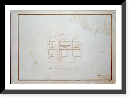 Bank building (2nd Bank of the United States"), Philadelphia, Pennsylvania. Section - east and west" - 4, Historic Reproduction