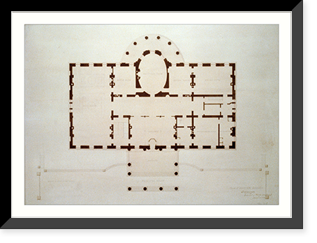 The White House (Executive Mansion"), Washington, D.C. Principal floor, reflected ceiling, stairs, etc." - 2, Antique Poster