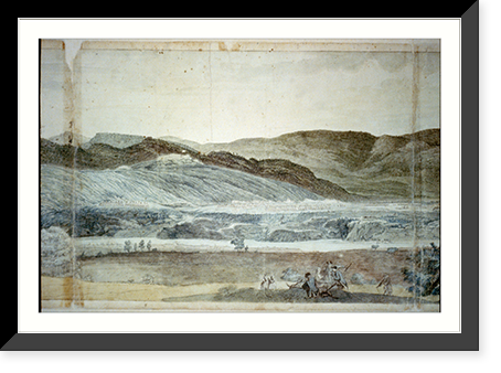 Panoramic view of West Point, New York showing American encampments on the Hudson River - 6, Vintage Print