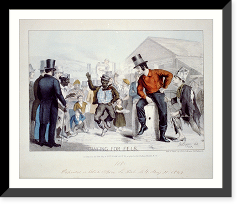 Historic Framed Print, Dancing for eels A scene from the new play of New-York as it is, as played at the Chatham Theatre, N.Y..Jas. Brown del. - 2,  17-7/8" x 21-7/8"