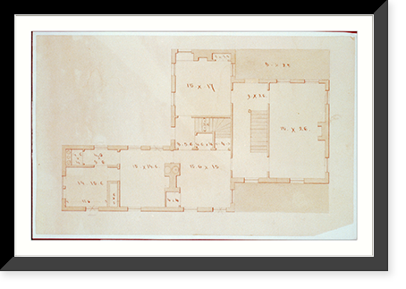 House, 33 Commercial Street. Floor plan - 4, Antique Print