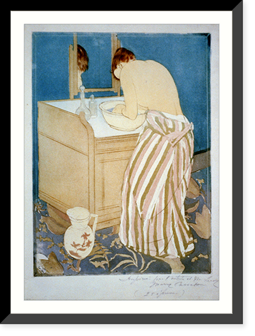 Historic Framed Print, Woman bathing - 2,  17-7/8" x 21-7/8"