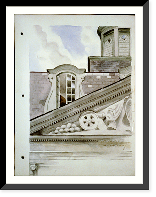 Historic Framed Print, [The Cabildo (New Orleans, La.). Roof and window] - 2,  17-7/8" x 21-7/8"