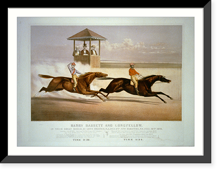 Antique Photo Print - Saratoga - Harry Bassett and Longfellow, 1872 (2)