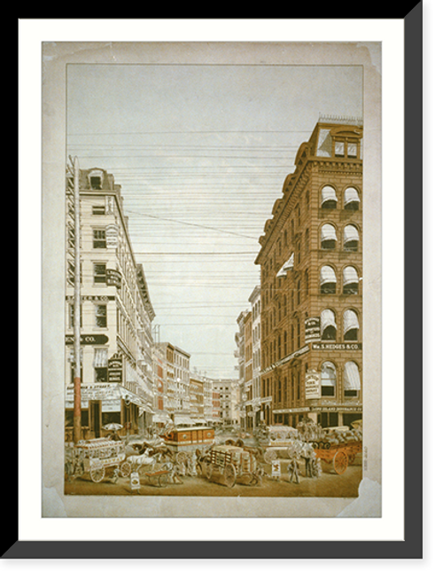 Historic Framed Print, [View of Broadway and Maiden Lane, New York City] - 2,  17-7/8" x 21-7/8"