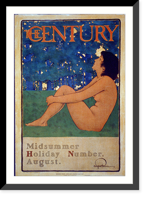 Historic Framed Print, The Century : Midsummer holiday number : August.Maxfield Parrish - 2,  17-7/8" x 21-7/8"