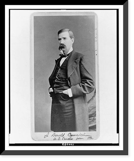 James Donald Cameron, senator from Pennsylvania, three-quarter length portrait, standing, facing left, Antique Wall Art