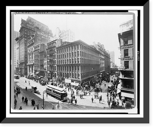 Historic Framed Print, Broadway, Cortdland [i.e., Cortlandt] to Liberty St.,  17-7/8" x 21-7/8"