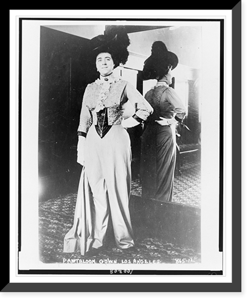 Historic Framed Print, Pantallon gown, Los Angeles,  17-7/8" x 21-7/8"