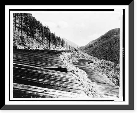 Great Northern Railway Co. snow sheds in the mountains of the western U.S, Vintage Wall Art