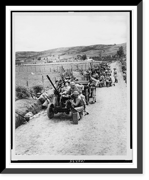 Historic Framed Print, Mariscal Sucre artillery unit,  17-7/8" x 21-7/8"