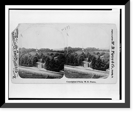Soldiers National Cemetery. No. 743.photographed by W.H. Tipton. Classic, Historic Print