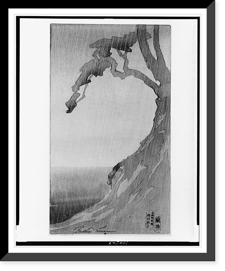 Embankment, showing bay in rainstorm.Bertha Lum. - 2, Vintage Poster