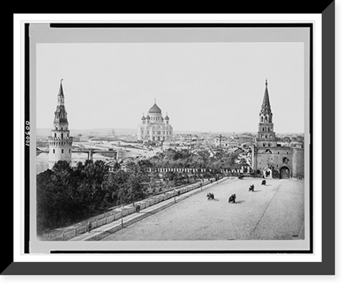 Historic Framed Print, Moscow Cathedral du St. Sauveur,  17-7/8" x 21-7/8"