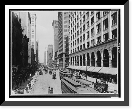 State Street, looking north from Van Buren, Chicago, Illinois.Kaufmann Weimer & Fabry Co., Chicago, Antique Poster