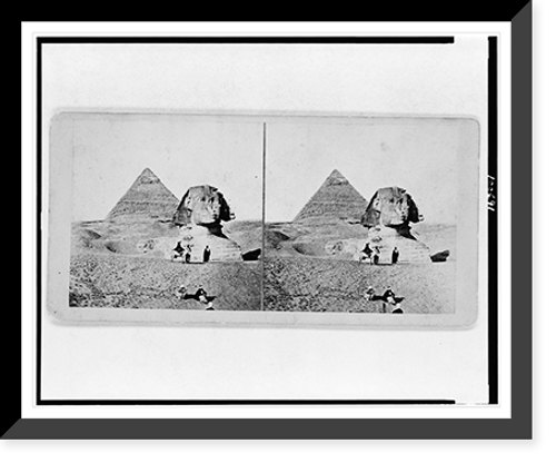 Historic Framed Print, Egypt. the second pyramid and sphinx,  17-7/8" x 21-7/8"