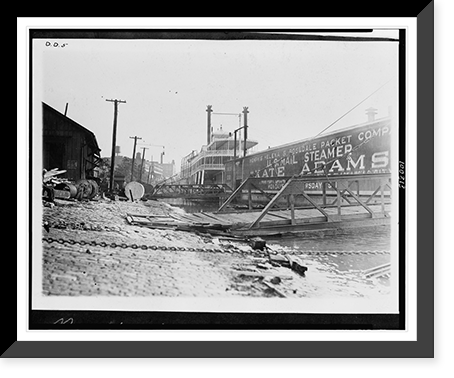 Memphis, Tenn., looking down stream, April 22, 1927, Antique Print