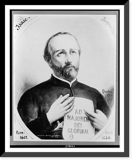 Father Isaac Jogues, S.J., half-length portrait, facing right, Historic Reproduction