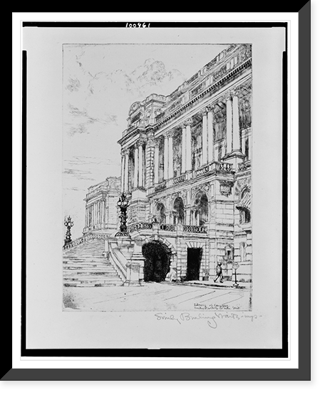 Library of Congress.Emily Burling Waite, fecit. Classic, Vintage Wall Art