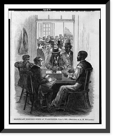 Significant election scene at Washington, June 3, 1867.sketched by A.W. M'Callum, Vintage Print