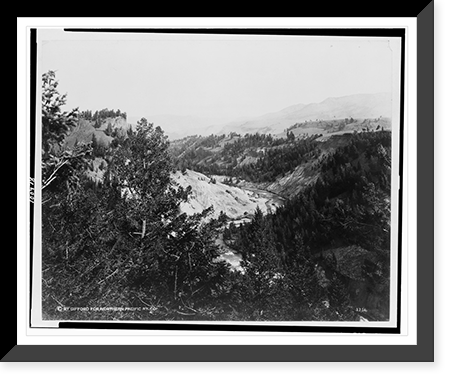 The Yellowstone River below Tower Falls, Yellowstone National Park, reached by the Northern Pacific Railway via Gardiner Gateway, Antique Wall Art