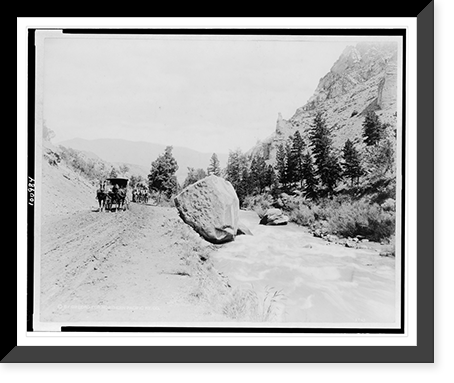 Along the Gardiner River, Yellowstone National Park. Seen only by tourists going via Gardiner Gateway, Antique Poster