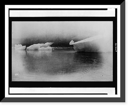 Floating ice, Frederick Sound, above Horn Cliffs, S.E. Alaska.photographed by Ensign A.P. Niblack, U.S. Navy, Antique Poster