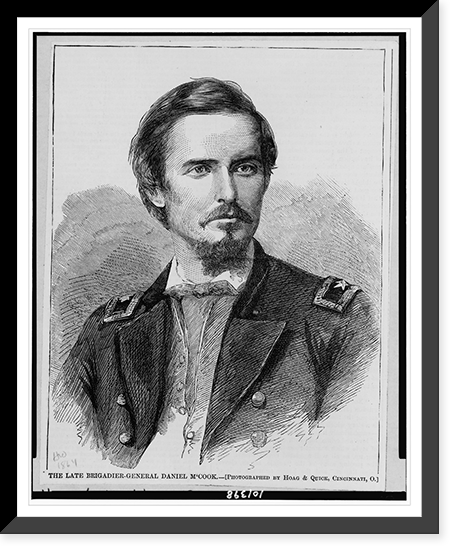The late Brigadier-General Daniel M'Cook.photographed by Hoag & Quick, Cincinnati, O, Antique Print