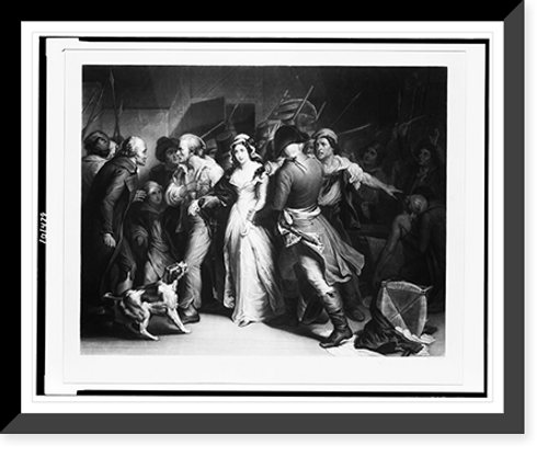 Historic Framed Print, Charlotte Corday.H. Scheffer pinxt ; Sixdeniers, sculpt.,  17-7/8" x 21-7/8"