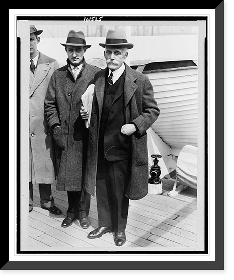 Collects $400,000,000 surplus for Uncle Sam. and takes well-earned rest. Secretary of Treasury Mellon and son off to Bermuda for annual vacation Classic, Vintage Wall Art